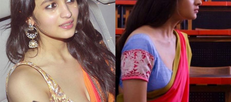 Alia Bhatt oozes sexiness in Saree - View Pics!