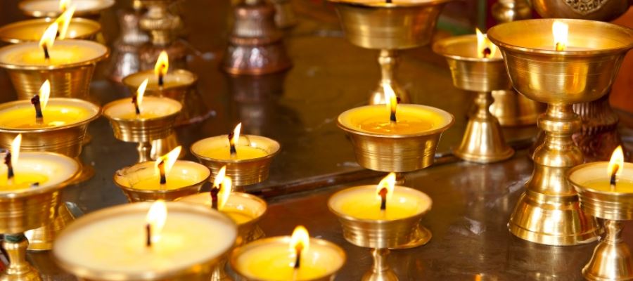 Image result for Lighting Ghee lamp before God is more Auspicious